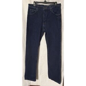 Wrangler Jeans Mens Sz 34x32 Five Star Relaxed Fit Medium Wash Blue Denim EUC